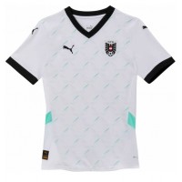 Camiseta Austria Segunda Equipación Replica Eurocopa 2024 para mujer mangas cortas